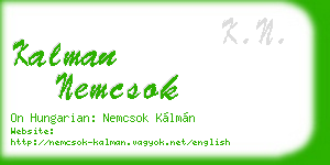 kalman nemcsok business card