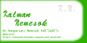 kalman nemcsok business card